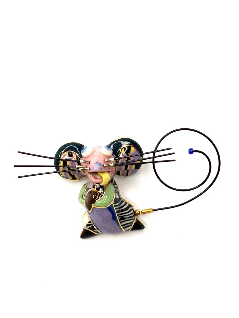 Porcelain Whimsical Mouse Pin Cynthia Chuang Jewelry 10